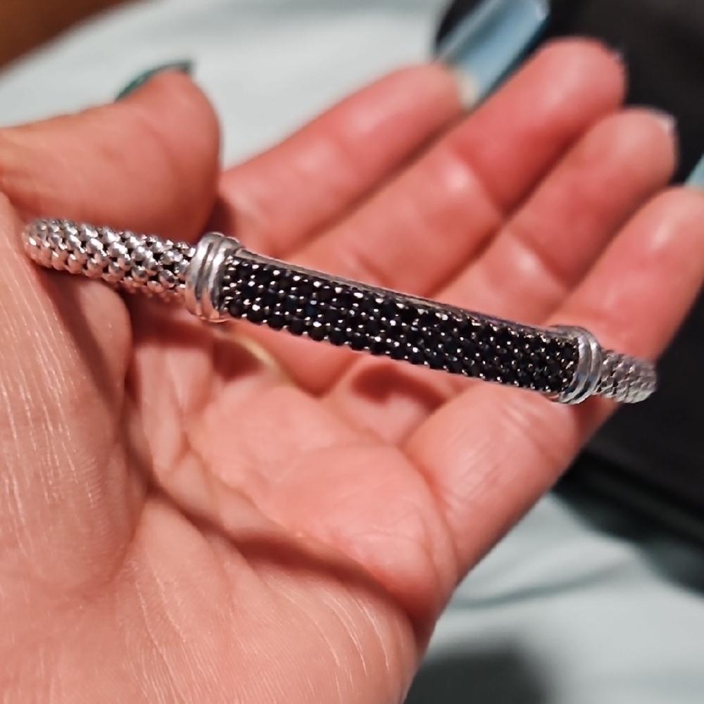 Silver and Black Bracelet